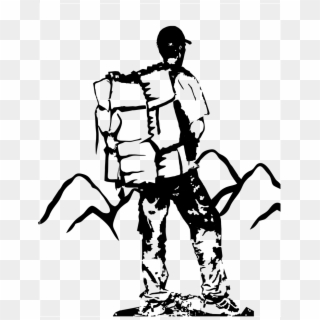 Mountains Tour Tourism - Hiking Drawing Png Clipart