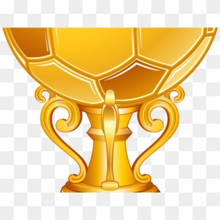 Clipart Football Trophy - Golden Trophy Soccer Ball Png Transparent Png