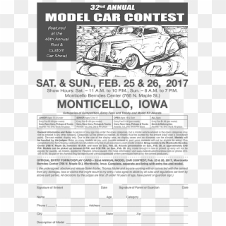Model Car Contest February 25-26, - Antique Car Clipart