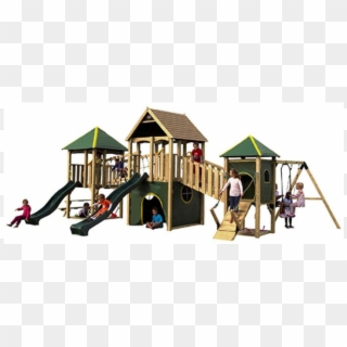 It Just Can't Be Any Old Swing Set, It Must Be A Super - Plum Wildebeest Wooden Climbing Frame Clipart