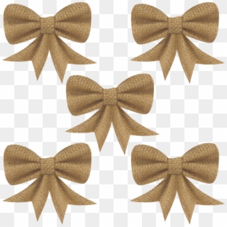 Shabby Chic Bows - Burlap Bow Clipart Transparent Background - Png Download