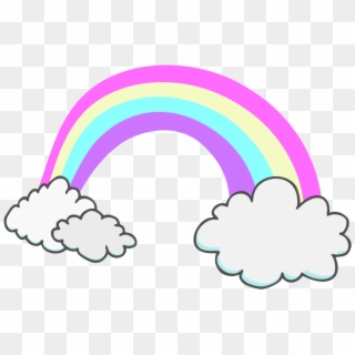 Rainbow With Clouds Vector - Unicorn Cloud Clipart - Png Download