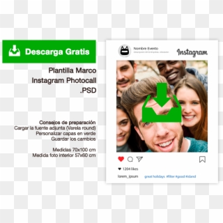 Descargar Plantilla Marco Photocall Instagram Gratis - Instagram Clipart