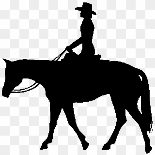 Clip Art Freeuse Library Home Page Of Catherine Wright - Western Horse Riding Silhouette - Png Download