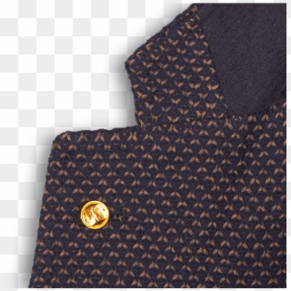 Tagliatore Blue Stich Pattern Blazer Collar - Leather Clipart