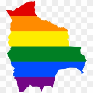 Lgbt Flag Map Of Bolivia - Map Of Bolivia Clipart