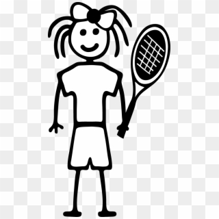 686 X 1200 9 0 - Stick Figure Tennis Girl Clipart