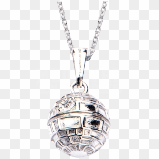 Womens Sterling Silver 3d Death Star Necklace - Necklace Clipart