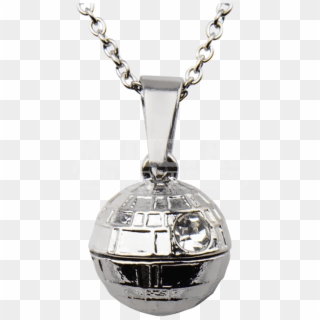 Womens Stainless Steel 3d Death Star Necklace - Locket Clipart
