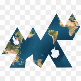 Dymaxion Map Ocean - Earth Map Clipart