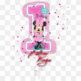 1st Birthday Minnie Mouse Shape Clipart