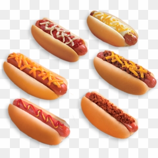 Hot Dogs - 6 Hot Dogs Clipart