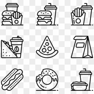 Fast Food - Food Icons Png Clipart