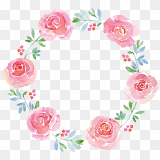 Beautiful Flower Watercolor Wreath - Watercolor Floral Wreath Png Clipart
