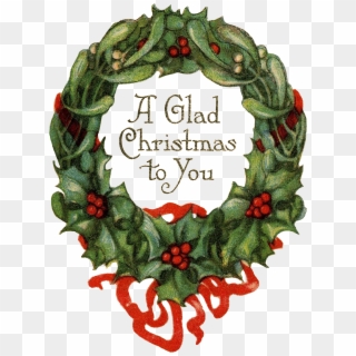 A Glad Christmas Wreath - Christmas Day Clipart