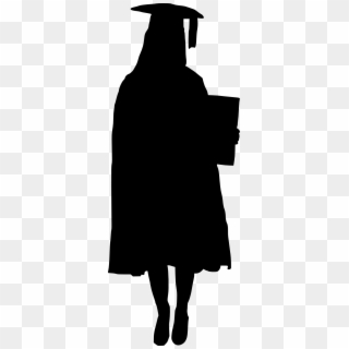 Png File Size - Graduation Girl Silhouette Clipart Transparent Png
