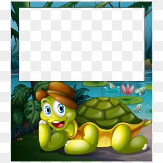 Child Png Frame With Turtle - Turtle Frame Clipart