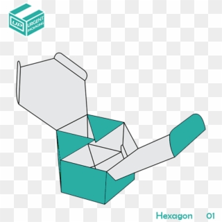 Custom Printed Hexagon Boxes - Stairs Clipart