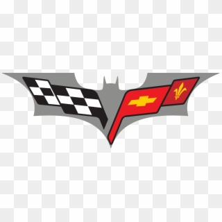 C6 Corvette Batman Inspired Colored Flag Logo Decals - Corvette C6 Logo Clipart