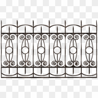 Transparent Ornamental Iron Fence Png Pinterest - Fancy Iron Railing Png Clipart