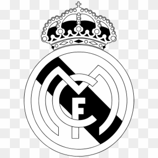 Real Madrid C F Logo Svg Vector Png Transparent Vector - Real Madrid Black Logo Clipart