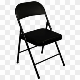 Folding Chair Png Picture - Black Folding Chairs With Cushion Clipart