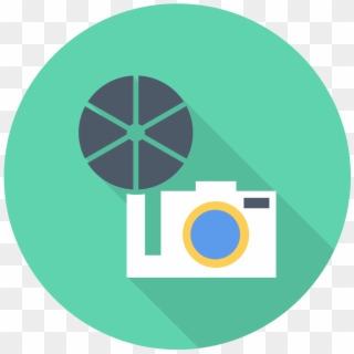 Old Camera Icon - Flat Multimedia Icon Png Clipart