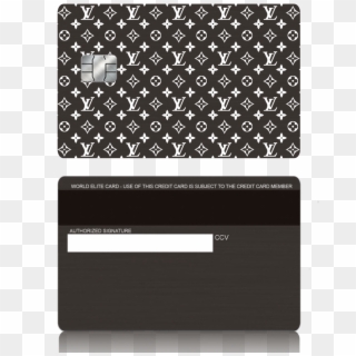 Louis Vuitton Inspired Black Metal Credit Debit Card - Magic Kingdom Clipart