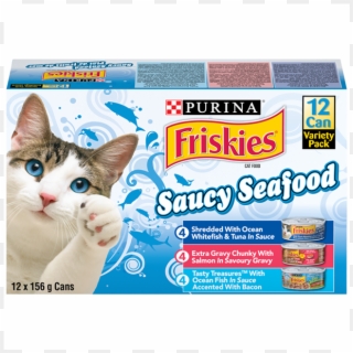 Friskies Wet Cat Tasty Saucy Seafood Variety Pack - Friskies Clipart