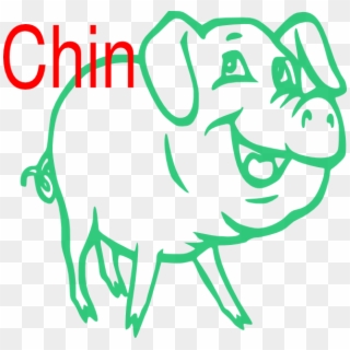 Small - Black And White Pig Png Clipart