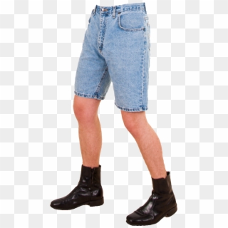 A Pair Of Legs In Jean Shorts With A Transparent Background - Pair Of Legs Transparent Background Clipart