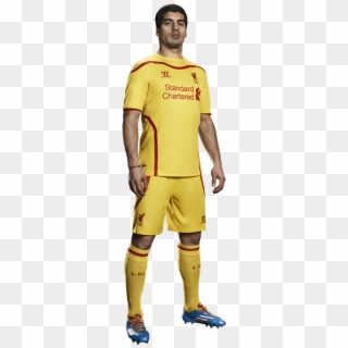 See Pictures Of Luis Suarez And Steven Gerrard Modelling - Liverpool 2014 15 Away Kit Clipart