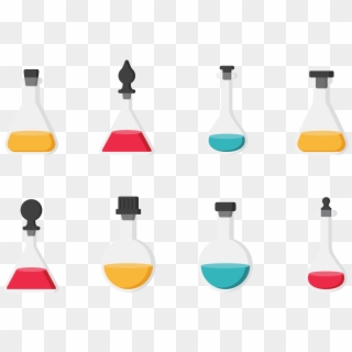 Flasks With Stoppers Icons Vector - Graphic Design Clipart