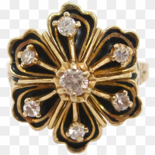Transparent Enamel Gold - Jewellery Flower Png Clipart