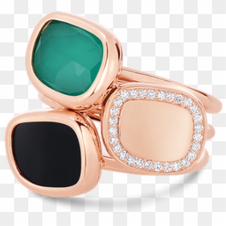 Roberto Coin Ring With Black Jade, Agate And Diamonds - Roberto Coin Black Jade Ring Clipart