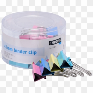 Chrome Binder Clip 41mm - Box - Png Download