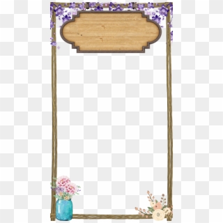 Rustic Flowers - Hanging Wooden Board Png Clipart