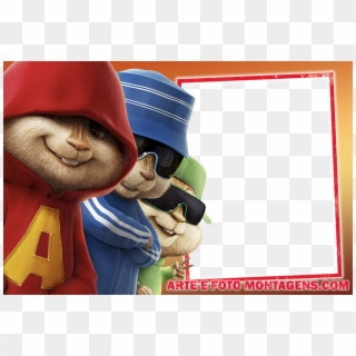 Alvim E Os Esquilos, Moldura Infantil, Molduras, Festa - Alvin And The Chipmunks With Hats Clipart