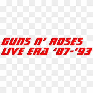Guns N' Roses 'live Era '87-'93' - Guns N Roses Font Clipart