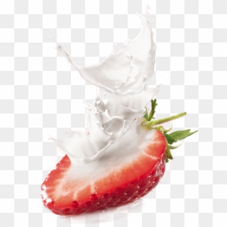 Strawberry Flavored Milk - Strawberries Milk Png Clipart