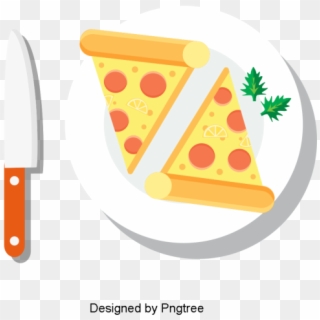 Pizza Clip Cartoon Simple - Simple Pizza Design - Png Download