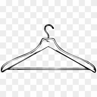 Hanger Vector Silhouette - Hangers Clipart Black And White - Png Download