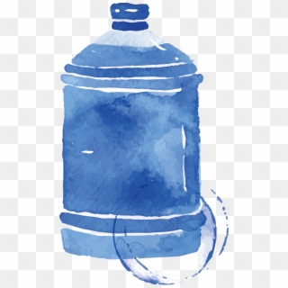Watercolor Painting - Water Bottle Clipart