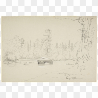 "raquette River," Thomas Cole, Graphite Heightened - Sketch Clipart
