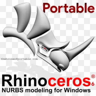 Rhinoceros 6 Portable - Rhinoceros 3d Clipart