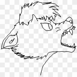 Angery Wolf Base - Sketch Clipart