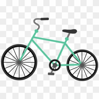 Colorful Transport Bicycle Icon Element Png And Vector - Bicycle Flat Design Transparent Clipart