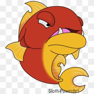 Angry Fish - Cartoon Clipart