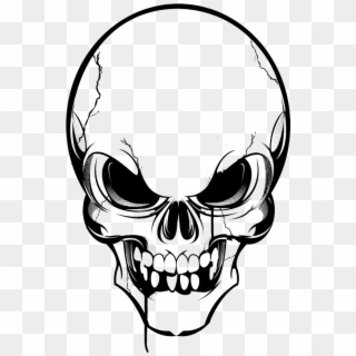 Skulls Transparent Angry - Skull Vector Png Clipart
