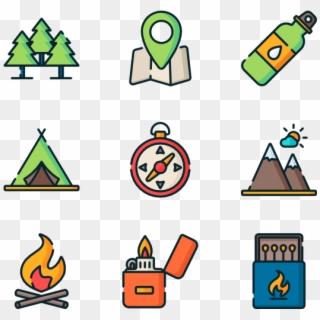 Camp Icon Packs Vector Svg Psd Ⓒ - Outdoor Activity Icon Png Clipart